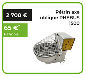 Pétrin axe oblique PHEBUS 1500 occasion
